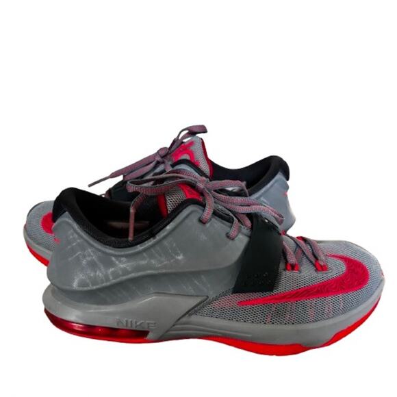 Nike KD Kids Gym Shoes Sneakers Sz 6 Basketball Shoes Gray Pink Lace Up - Picture 2 of 6